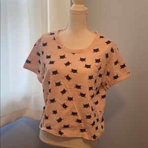 Pink Cat Crop Too